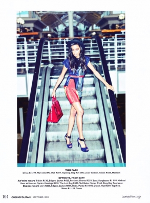 Eboni Davis
Photo: Kope Figgins
For: Cosmopolitan Magazine South Africa, October 2013
