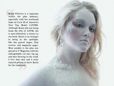 Kasia Pilewicz
Photo: Maureen Peabody
For: PLUS Model Magazine, September 2011
