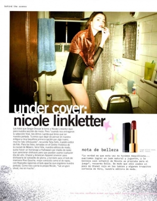 Nicole Linkletter
Photo: Tony Solis
For: Nylon Mexico, October 2009
