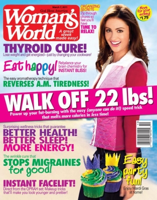 Katie Cleary
For: Woman's World Magazine, March 7, 2011
