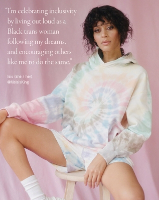 Isis King
For: Abercrombie & Fitch 2021 Pride Collection
