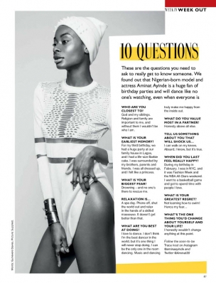 Aminat Ayinde
Photo: Shamayim Studios
For: Grazia South Africa, July 2015
