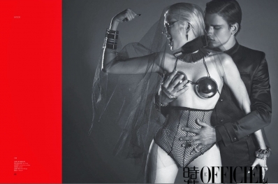 Sophie Sumner
Photo: Jun Liu
For: L'Officiel Hommes China, January 2014
