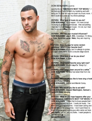 Don Benjamin
Photo: Steven Littles for SwollenEye Productions
For: ZEPHRA Magazine, September/October 2013
