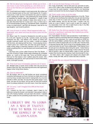 Caridee English
For: Drumhead Magazine, Issue 52
