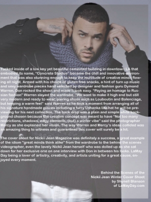 Don Benjamin
Photo: Merciful Photography
For: Nicki Jean Magazine, Winter 2016
