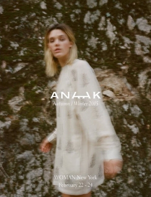 Leila Goldkuhl
Photo: Columbine Goldsmith
For: ANAAK Autumn/Winter 2015 Collection
