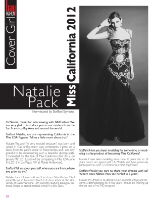 Natalie Pack
Photo: Gail Bowman
For: BAYFashion Magazine, May 2012
