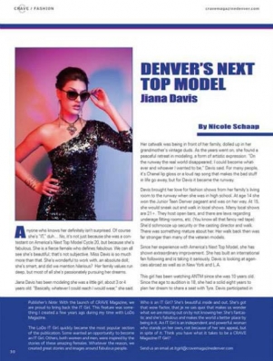 Jiana Davis
Photo: Lynzi Judish
For: Crave Magazine Denver
