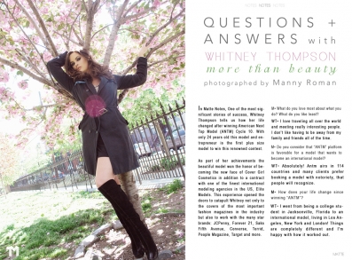 Whitney Thompson
Photo: Manny Roman
For: Matte Magazine
