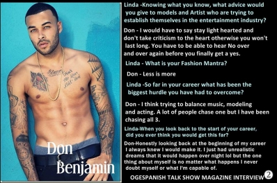 Don Benjamin
For: Ogespanish Talk Show Magazine UK
