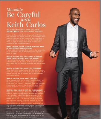 Keith Carlos
Photo: John S. Miller
For: Sheen Magazine, September/October 2018
